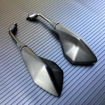 2Pcs/Pair Motorcycle Rearview Mirror Scooter E-Bike Rear View Mirrors Back Side Convex Mirror 10mm Black