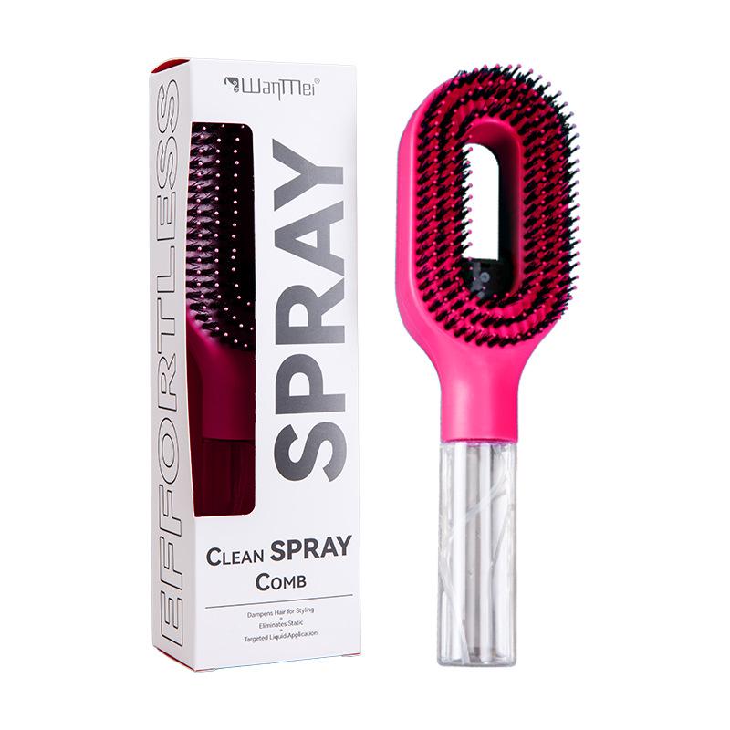 Spray Hair Brush Liquid Water Spray Paddle Comb Scalp Massage Tool for Women Daily Hair Grooming