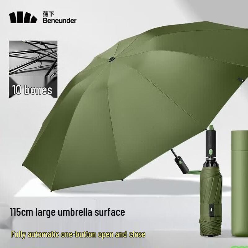 Bananaup 10-Rib Manual Windproof Folding Umbrella