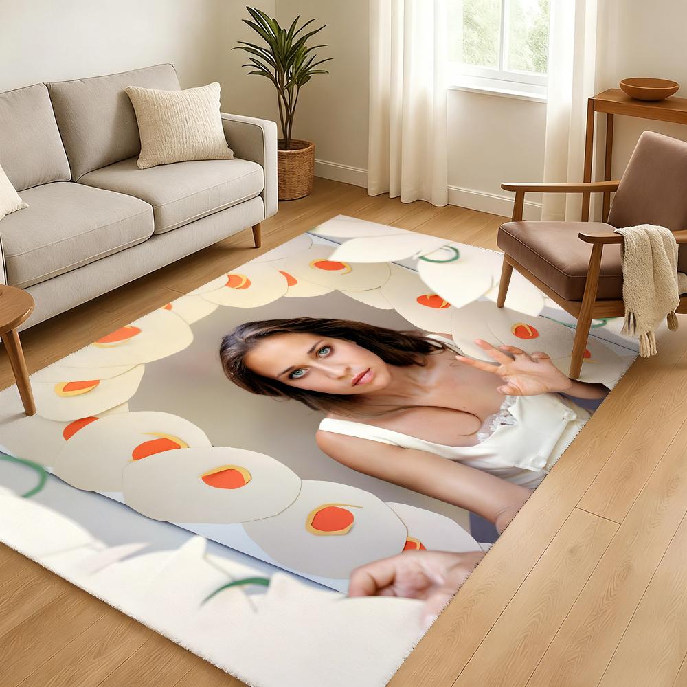 Fiona Apple Floor Mat Soft Thickened Absorbent Non-Slip Bedroom Living Room Door Mat Home Decor Flannel Rugs