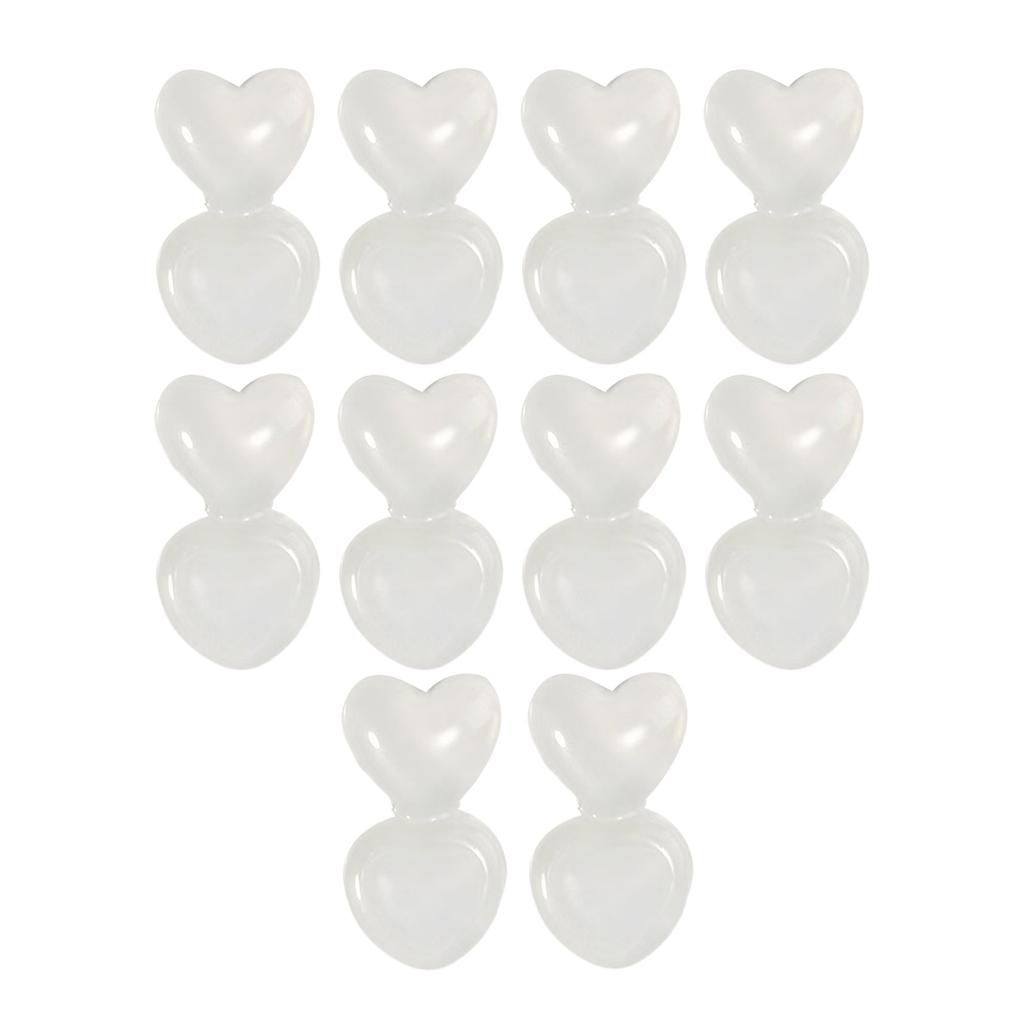 10pcs Heart Silicone Earring Lifters Love Backs for Studs and Droopy Ears Comfortable Secure Replacements Part