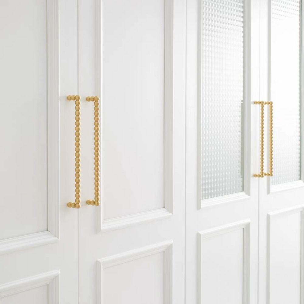 Solid Brass Wardrobe Door Handles French Cabinet Drawer Knobs Simple Hardware Handle Multipurpose
