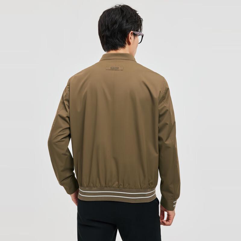 SEPTWOLVES Men's Stand-Up Collar Pongee Jacquard Jacket