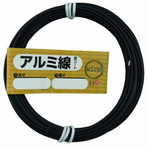 DAIDOHANT (Soft) Aluminum Wire, Black, #14 (2.0 mm) Diameter x 10m Length, 10155950