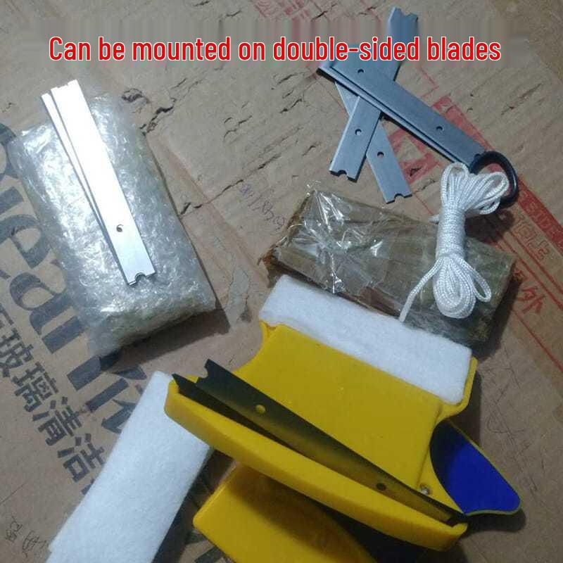 Double-Sided Glass Scraper Blades - 100-Pack Utility Knife Blades for Wiper Cleaners