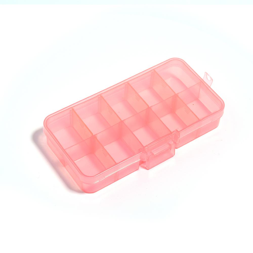 10-15 Grids Plastic Transparent Storage Box Square Adjustable Organizer with Cover for Jewelry Beading Compartment Storage Case