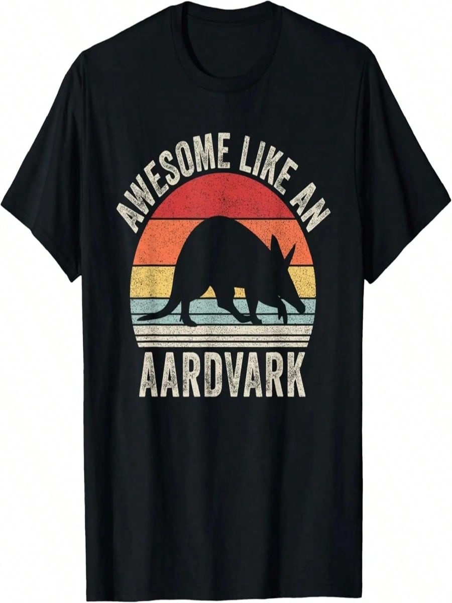 Vintage Retro Awesome Like An Aardvark T-Shirt S