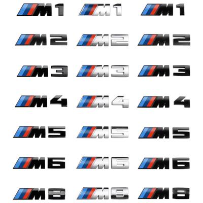 För E46 E60 E64 F10 F20 F30 F06 F12 F13 E93 F80 F82 F87 M1 M2 M3 M4 M5 M6 M8 3D Bakluckeemblem Märke Logotyp Bilklistermärke