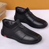Men S Winter Casual Fleece Lined Non Slip Thick Sole Leather Shoes