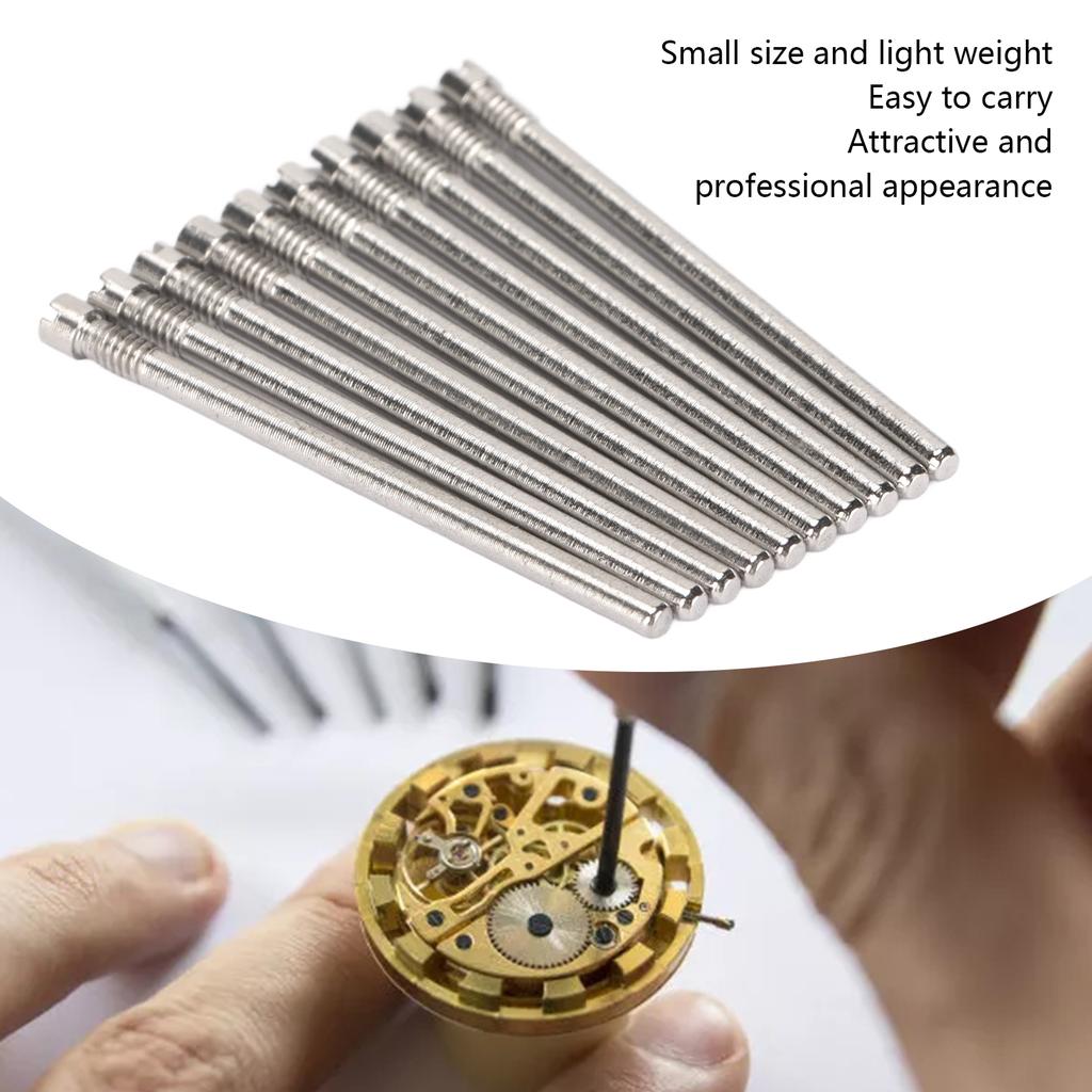 10pcs Watch Strap Screw Tube Steel Precise Professional Lightweight Wear Resistant Watch Band Screw Link Pin 0.7 X 0.04in M0.05in
