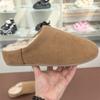 Suede Women Slippers Flats Fashion Warm Fur Mules Shoes Winter Casual Slingback Shoes Designer Shoes 2026 Walking Mujer Zapatos