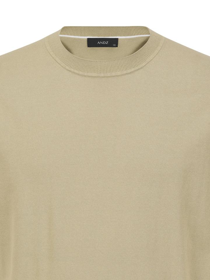 AND Z Men'S Plain Round Neck Knit_Bzf2Er1101Ye