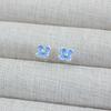 Small Blue Lilac Flower Stud Earring for Women Sweet Temperament Mini Jewelry Accessories Christmas Day Gift
