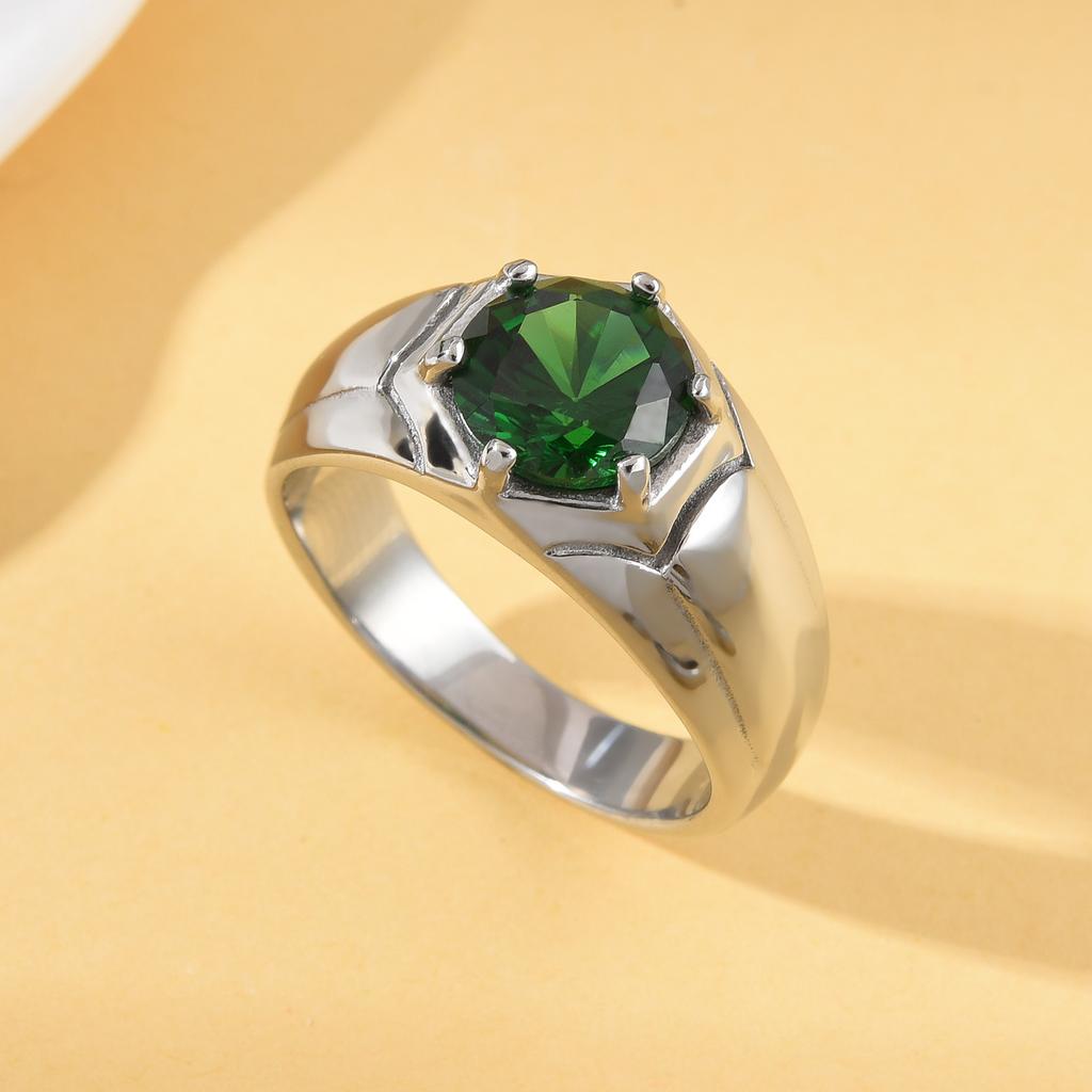 A3487 Men's High Quality 316LStainless Steel Onyx Watchband Rings Classic  Trend Jewelry Product