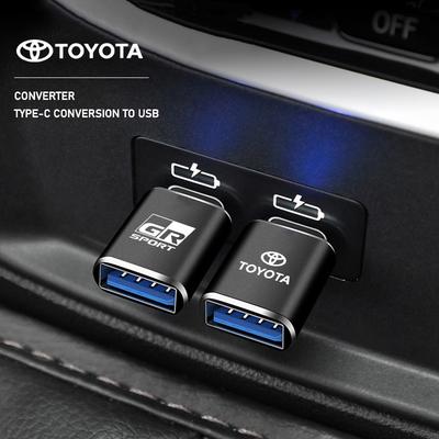 Type C To USB Port Converter Charging Cable Adapter Keyring For Toyota RAV4 Corolla CHR Auris Yaris Prado Camry Prius Crown bZ3X IJ1 Lbkr9