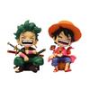 Q Version Luffy, Zoro, Sanji Action Figures - Trendy Car Ornament Toy Models