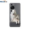 For Huawei P60 Pro Case Cute Heart Cartoon Painted Silicone Clear TPU Back Cover For Huawei P 60 P60 2023 P60Pro Phone Cases