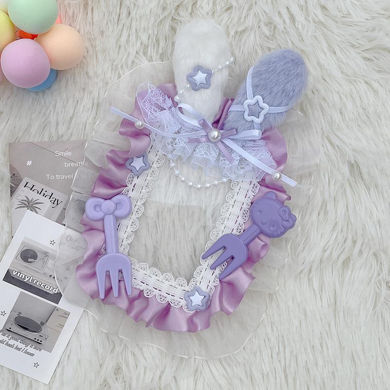 Cute Rabbit PVC Photocard Holders Kawaii Pink Photo Frames for 3 Inch Kpop Idol Anime Character Card Sleeves Wholesales New