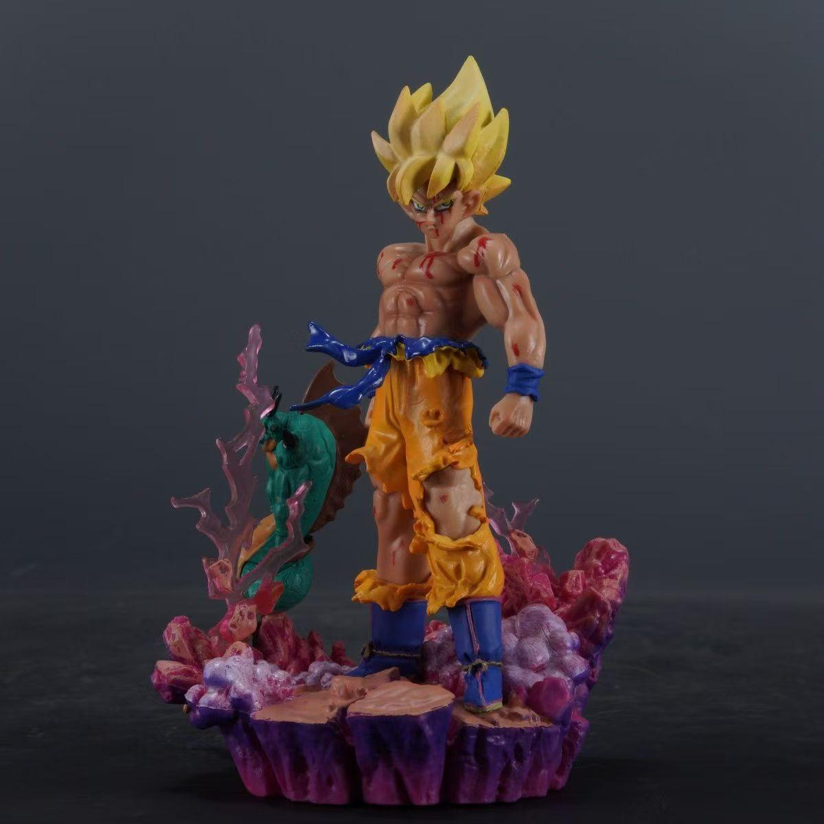

Anime Dragon Ball Figure 15cm Battle Damage Goku Shenron Figures Super Saiyan PVC Action Figures Collection Model Doll Toys Gift