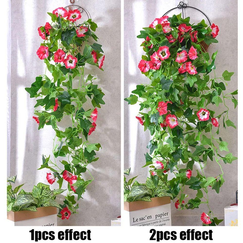 1Pcs Pink Blue White Purple Artificial Vines Plants 100cm Fake Vine Rattans  Outdoor Wedding Party
