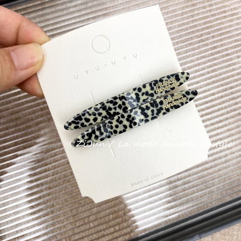 Korean Gold Label Willow Leaf Hairpin - French Style, Simple & Elegant Side Clip