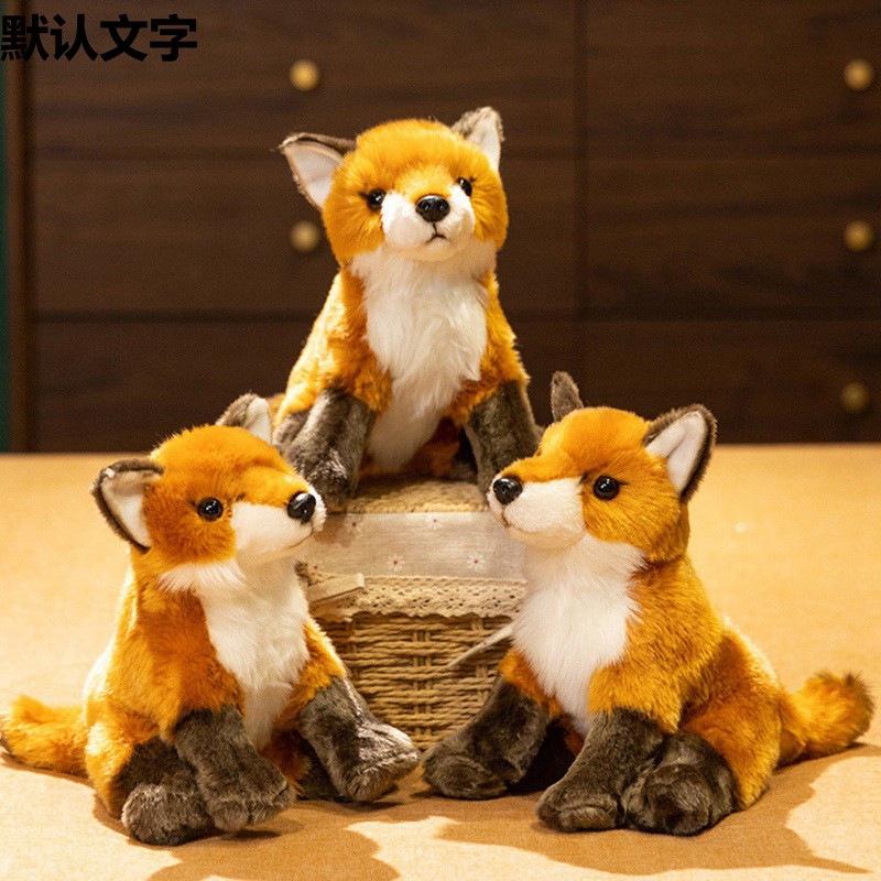 Cute Simulated Sitting Fox Doll Plush Toy Cute Little Fox Doll Children'S Company Soothing Cloth