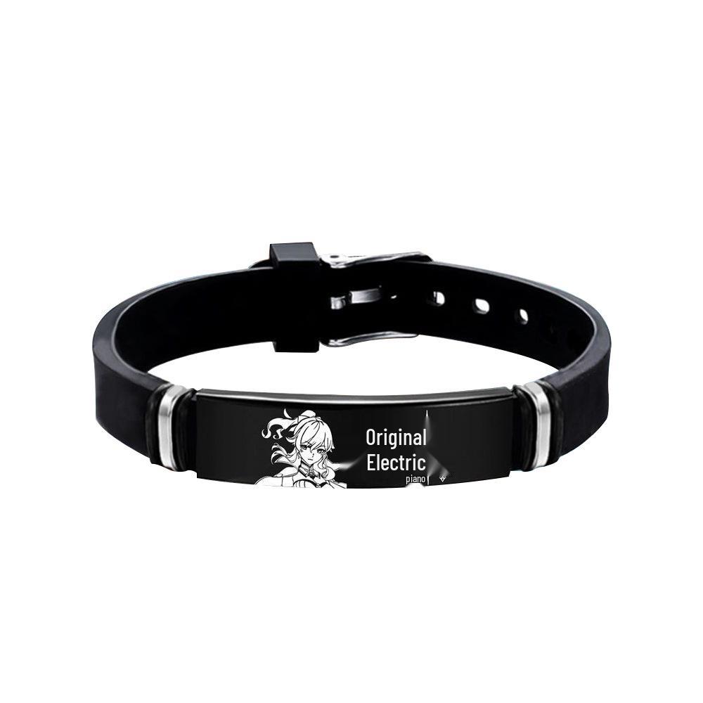 Genshin Impact Kamisato Ayaka Stainless Steel & Walnut Bracelet