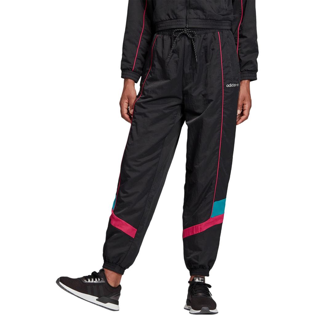 Adidas Originals Comfortable Breathable Striped Retro Sports Jogger Pants Women Bottoms Black GC8781