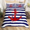 Nautical Ocean Anchor Bedding Sets Ocean Sailor Print Pillowcase For Bedroom Home Decor,Ocean Spirit Duvet Cover Teens Boys Gift