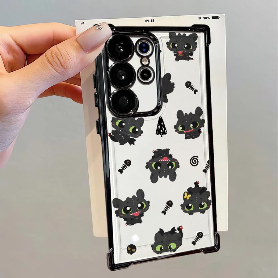 

Case for Samsung Galaxy S20 FE S22 Ultra S25 Edge S24 S23 S21 Plus Soft Phone Cover Cartoon Cute Dragon Galaxy S24 FE