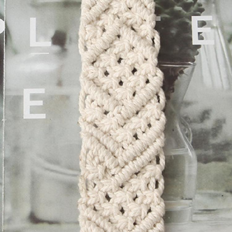Beech Wood Door Cabinets Handle Drawer Pull Knob Handmade Cotton Rope 19cm