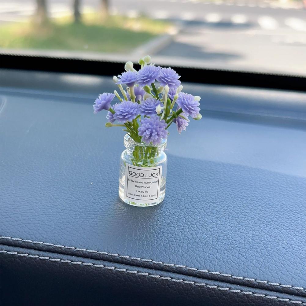 

Мини-украшения для автомобиля, ваза Babysbreath Jasmine, стеклянная ваза, микропейзаж, кролик, консоль для украшения салона автомобиля 17#