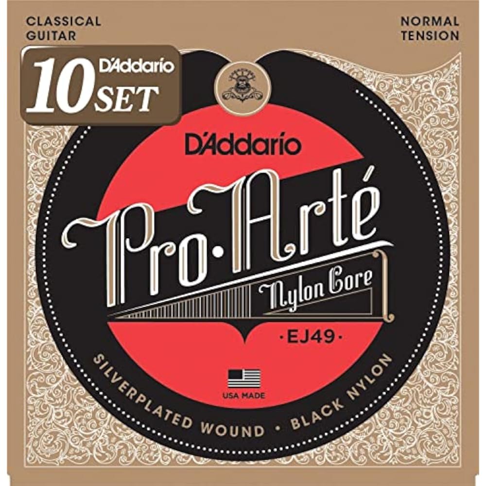 D'Addario Daddario Classical Guitar Strings Pro Arte Silver/Black Normal EJ49 x 10 Set [Domestic ...
