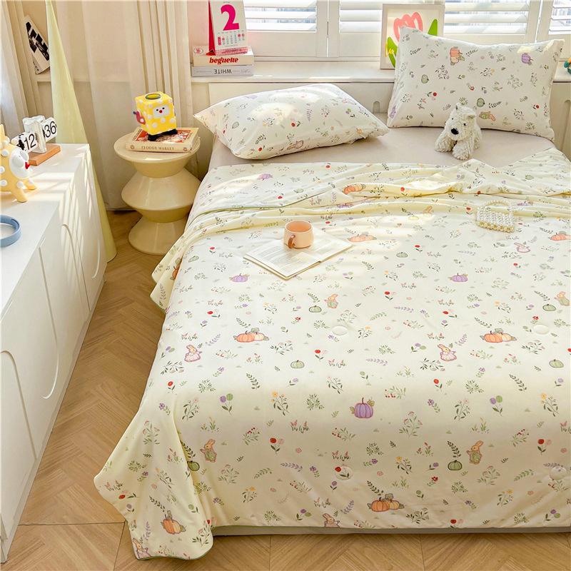 1PCS Summer Quilt Fluffy Soft Comfort Machine Washable Cartoon Kids Thin Quilt Cooling Blanket