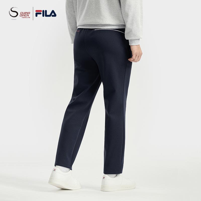 FILA Tennis Classic Simple Casual Versatile Fleece Knitted Sports Pants Men bottoms Sky-Blue A11M543615FBU