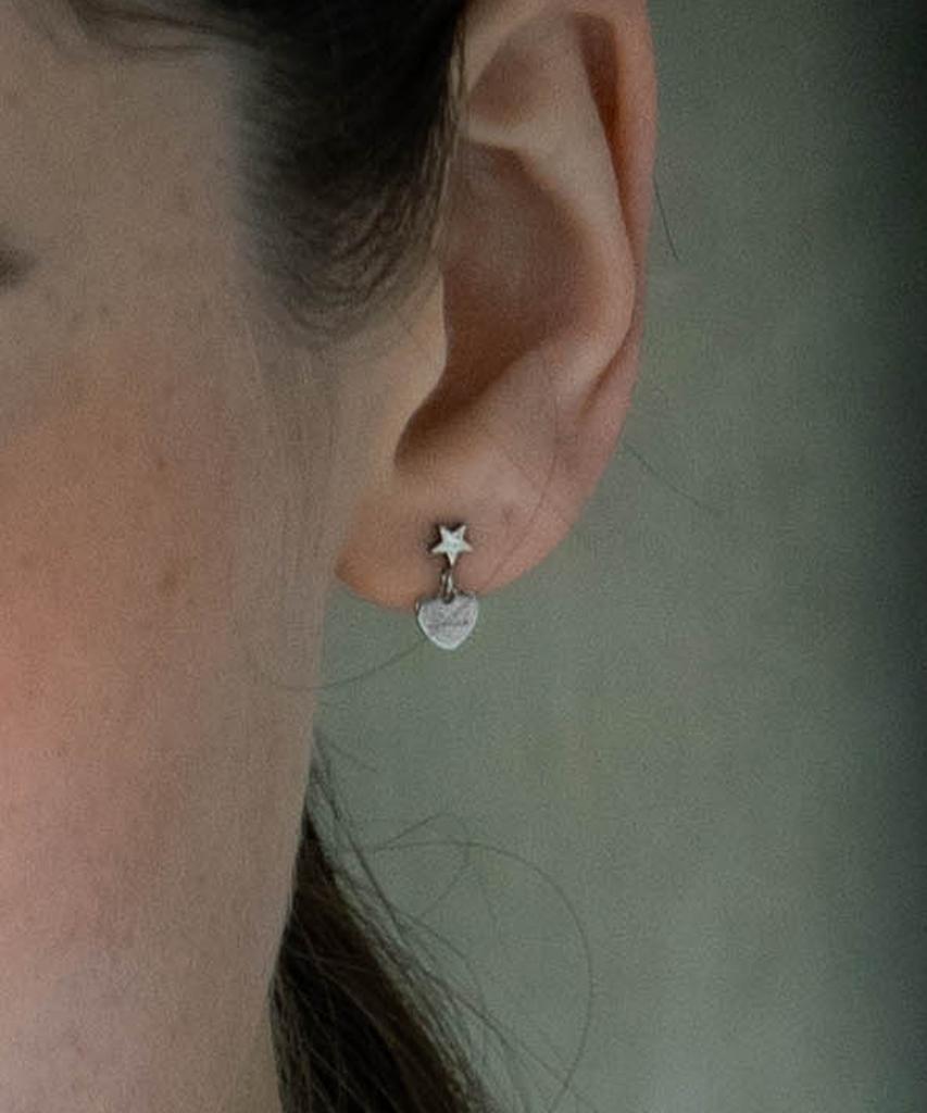 Pearly More Small Heart Star Earrings_Pm24E002Ss