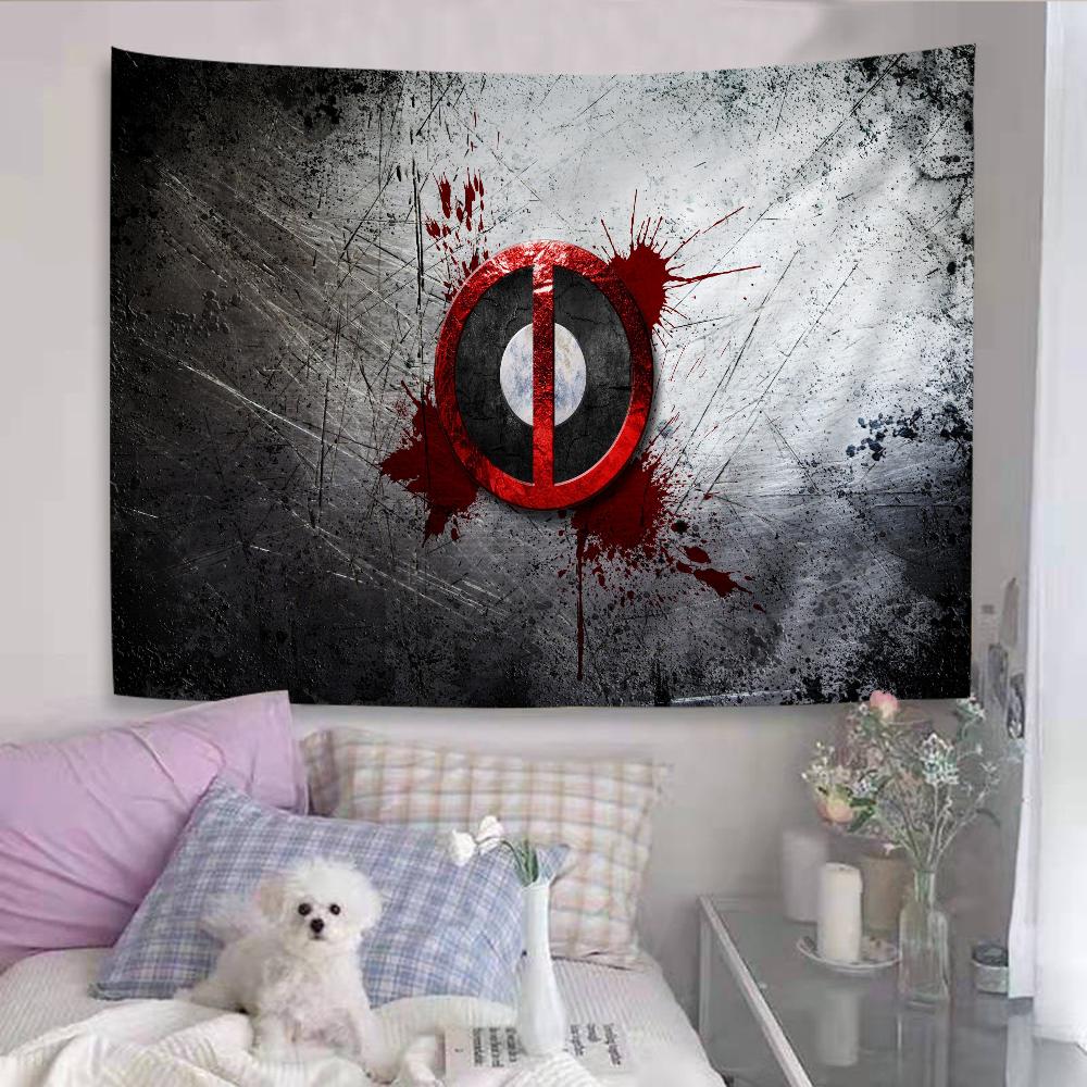 DDeadpool Cartoon Tapestry Art Science Fiction Room Home Decor Wall Hanging Sheets