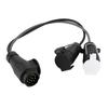 Brass Contact Towbar Electric Adapter Trailer Socket Adapter Cord  Towing Electrical Conversion