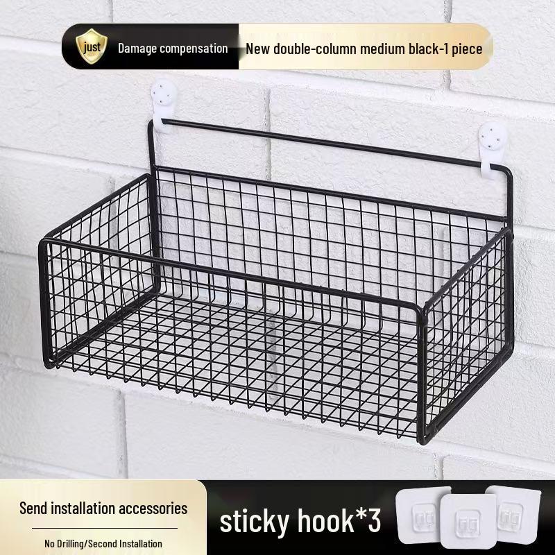 Punch-Free Wall-Mounted Storage Rack for Bathroom, Kitchen, and Bedside