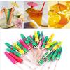 40Pcs Paper Cocktail Parasols Umbrellas Party Wedding Supplies Luau Drink Stick