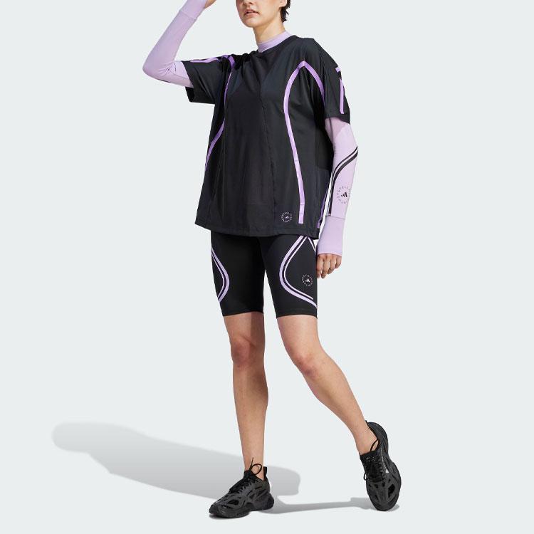 Adidas X Stella McCartney Truepace Běžecké Volné Tričko Dámské Topy Černá Fialová II3236