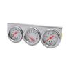 Oil Pressure Water Temp Voltmeter 3 in 1 Car Modification Gauge Kit with Accessories 52mm Triple Gauge Mechanical Chrome Volt 8-