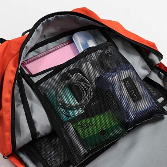 Healthknit Water Free Backpack, Rucksack, Knapsack, Nylon, Repellent, Multi-Storage, Lightweight, Men's, Women's, Unisex, Navy,