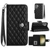 Multi 7 Card Crossbody Leather Wallet Case For Cricket Magic 2 Debut S3 Outlast Icon 6 Lanyard Checkered Wristlet Flip Cover