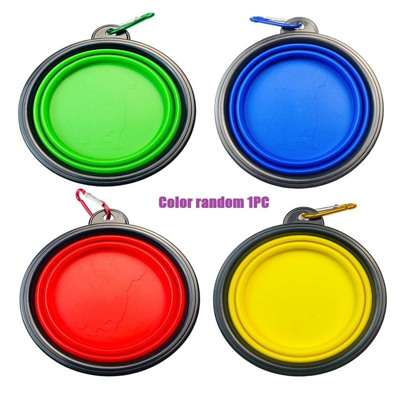 

1/2PCS Portable Silicone Dog Bowl Cat Bowl with Climbing Buckle Outdoor Foldable Pet Bowl for Dogs And Cats