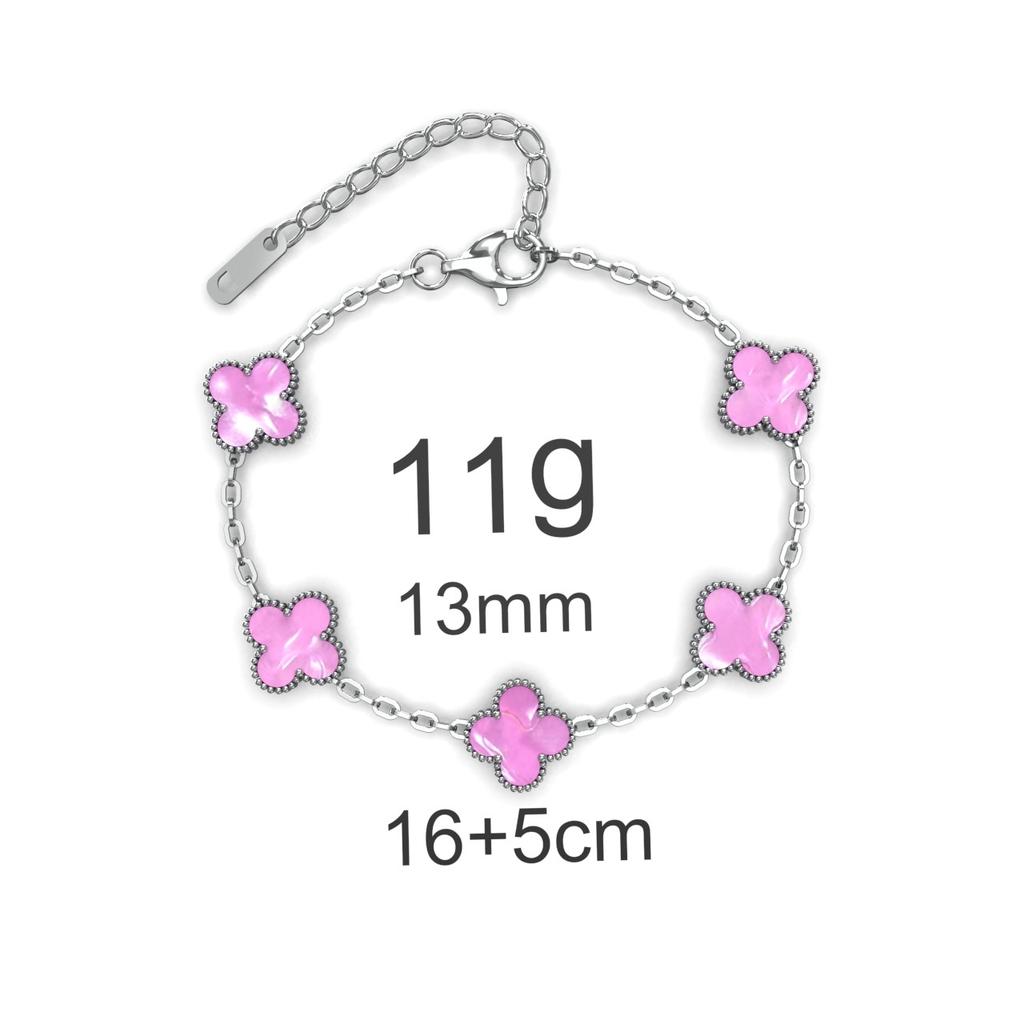 Fashion Four-leaf Clover Titanium Steel Bracelet Small Fresh Petals Personalized Colorless Ladies Bracelet