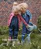 Children's Waterproof Fleece-Lined Outdoor Rain Bib Pants Jumpsuit