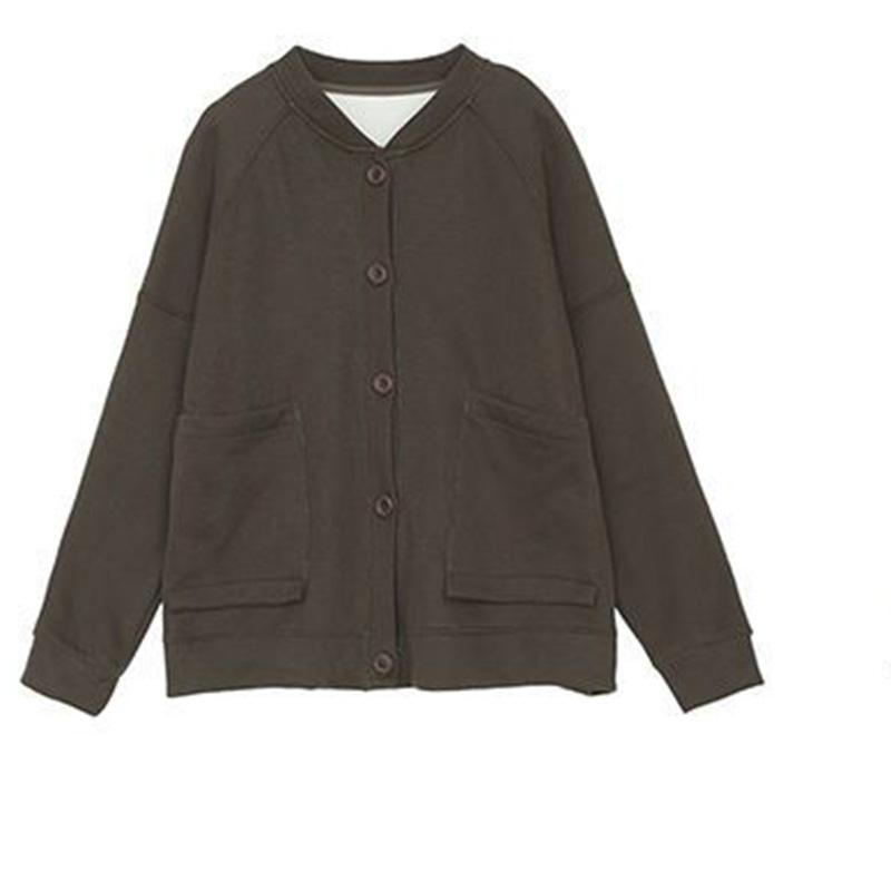 Coat for Women Cotton Autumn Winter Thickened Casual Oversize Cardigan Sweatshirt Slim-Fit Short Jacket