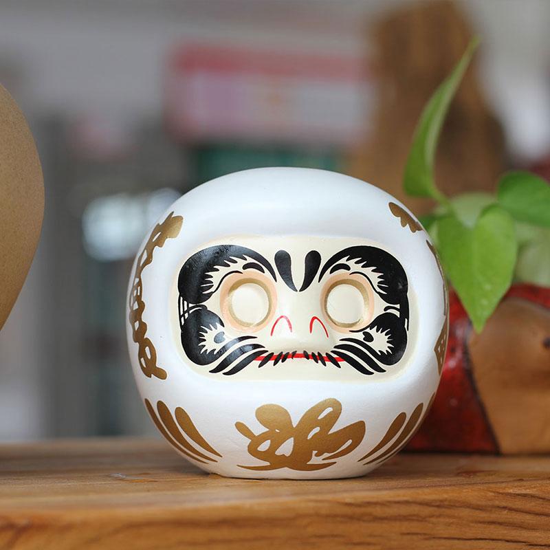 4 zoll Japanische Keramik Daruma Puppe Glückskatze Glück Ornament Geld Box Büro