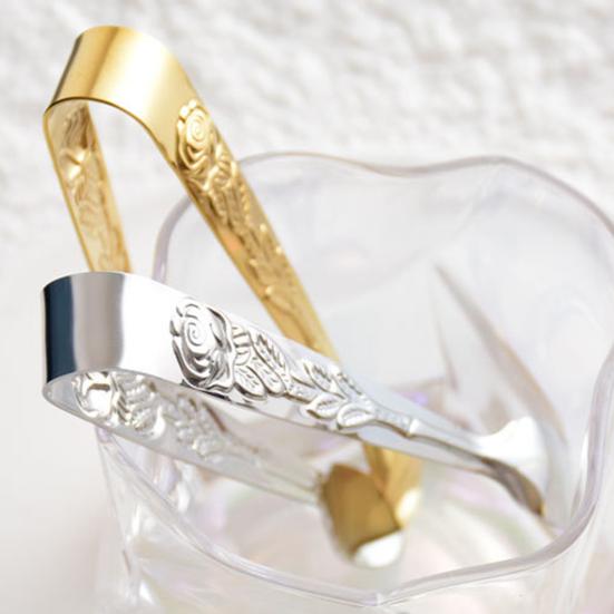 Food Clip Heat-resistant Wide Application Stainless Steel Retro Style Wear-resistant Ice Clip Kitchen